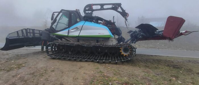 Pistenmaschine bereit für ihre Einsatz