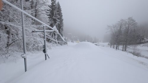 Neuschnee in Telnice reicht für ein Opening 